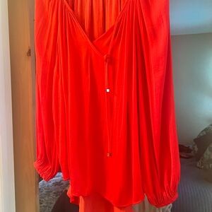 Jennifer Lopez Radiant Red Blouse